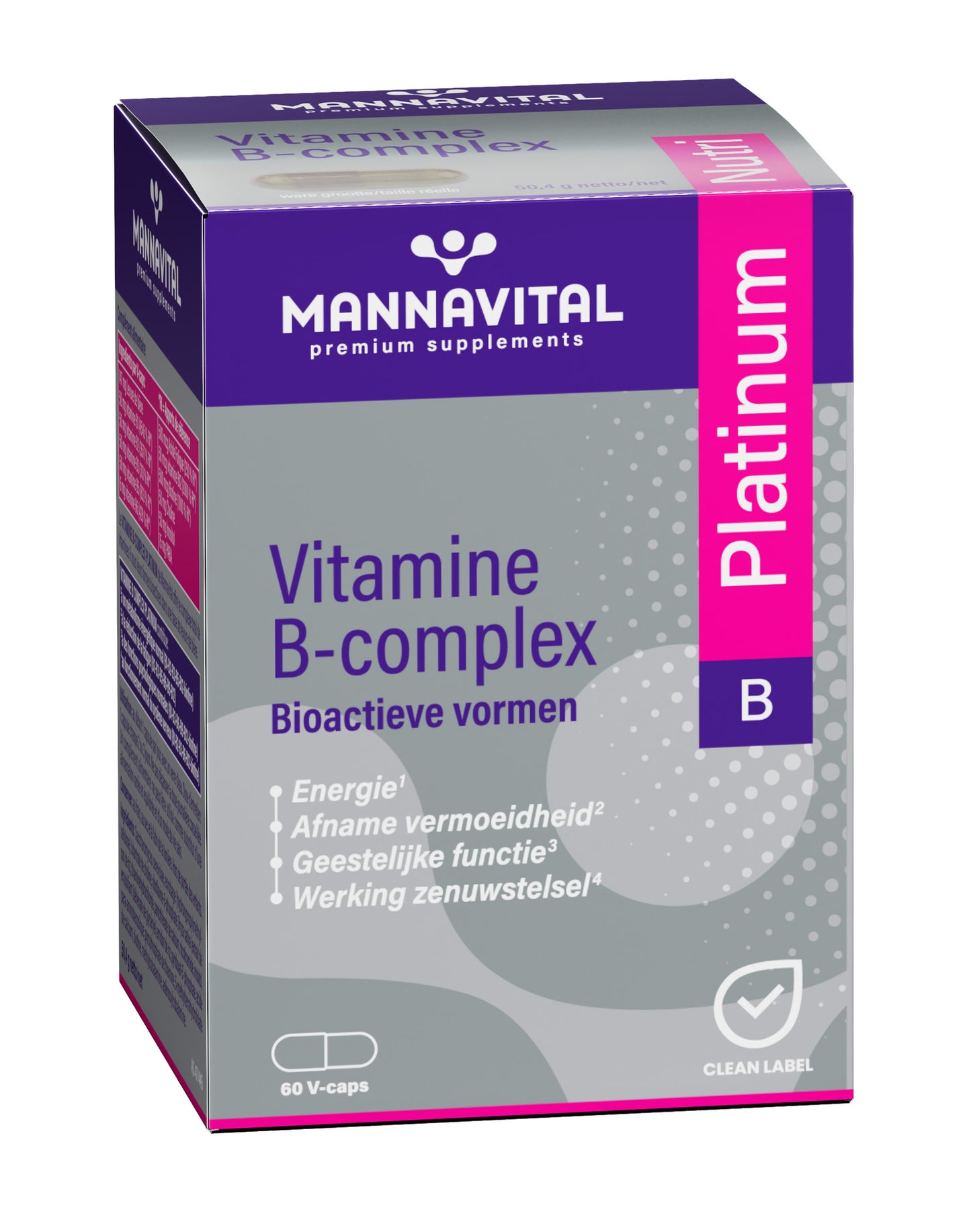Vitamine B-Complex Platinum - 60 V-caps - Premium supplement | Yves Strick
