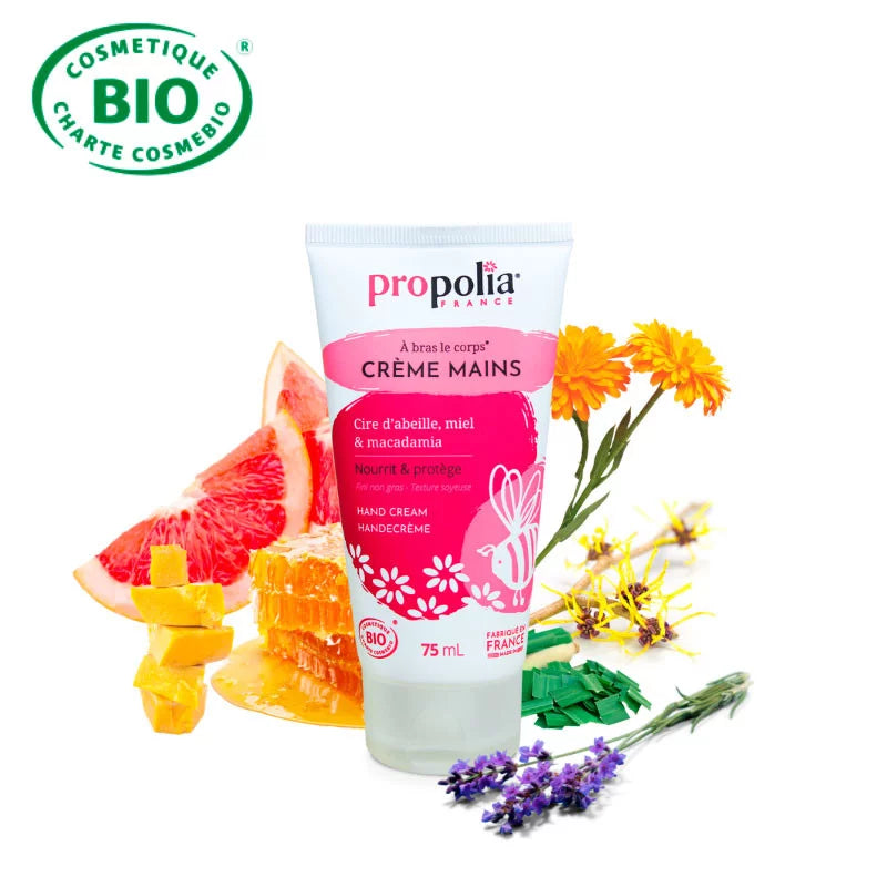 Beschermende handcrème BIO met bijenwas, honing en macadamia