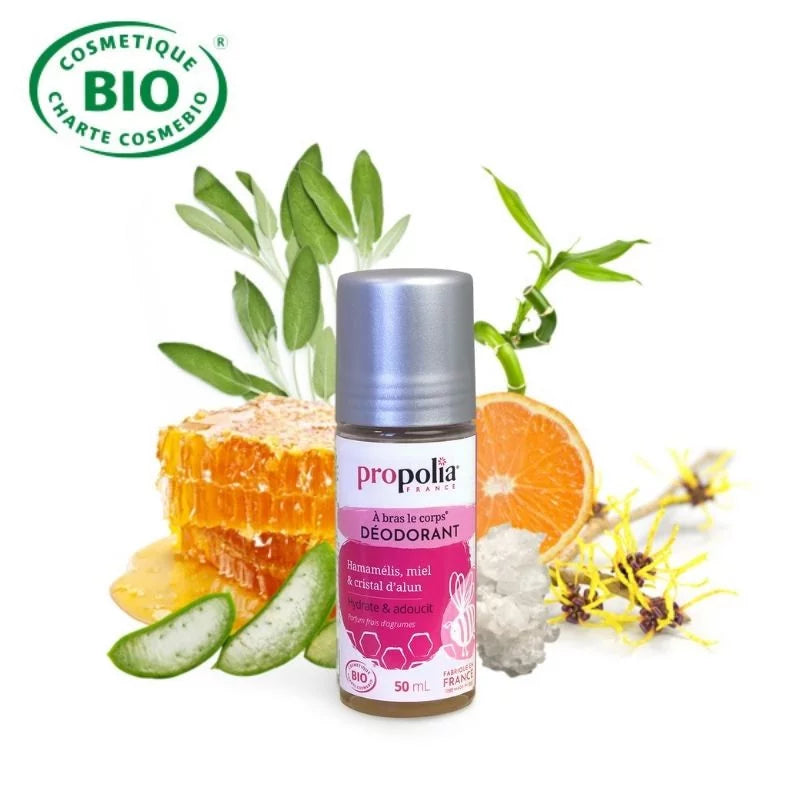 Deodorant BIO met honing, toverhazelaar en aluinkristal