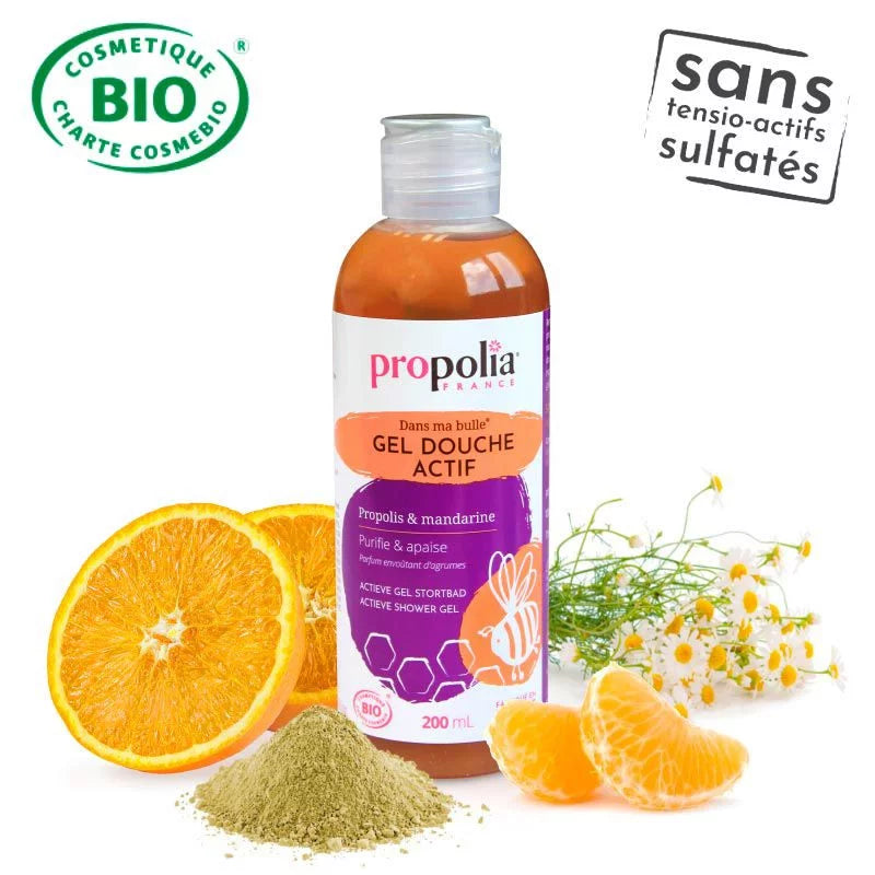 Active shower gel BIO with Propolis and Mandarin