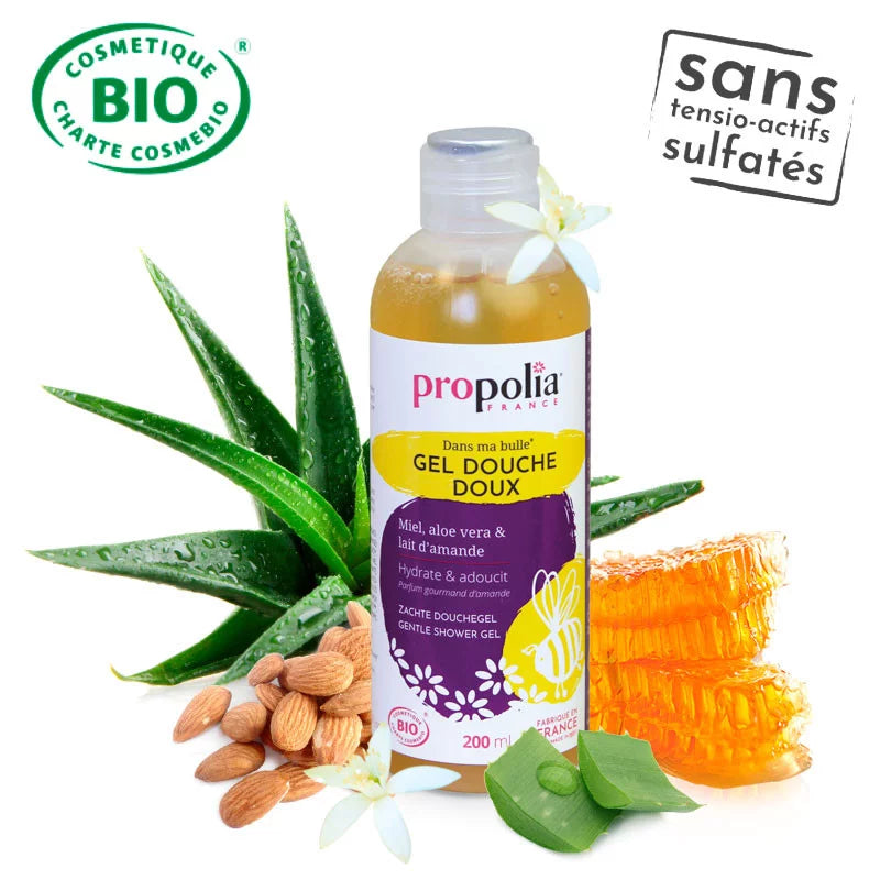 Soft shower gel BIO with honey, aloe vera and almond milk