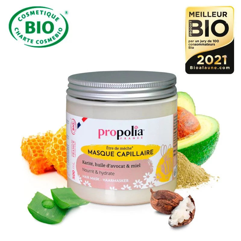 Masque capillaire BIO Karité, miel et huile d'avocat