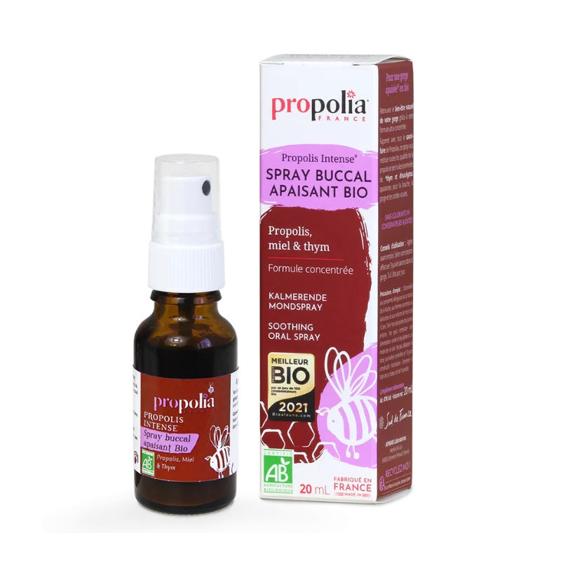 Organic throat spray - Propolis, Honey and Thyme