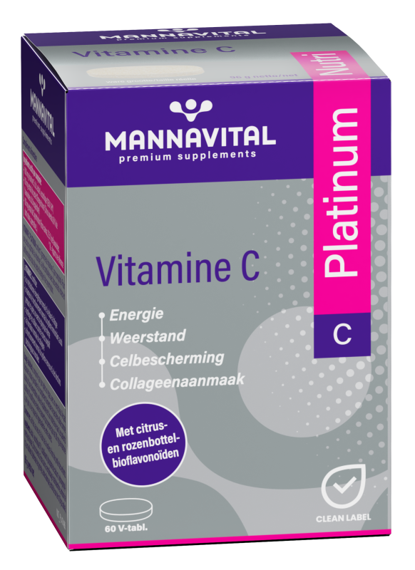 Vitamine C Platinum 1000mg - 60 Tabletten | Versterkt Weerstand & Energie