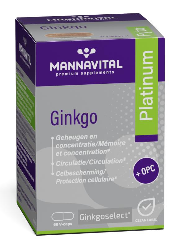 Mannavital Ginkgo Platinum – 60 V-caps